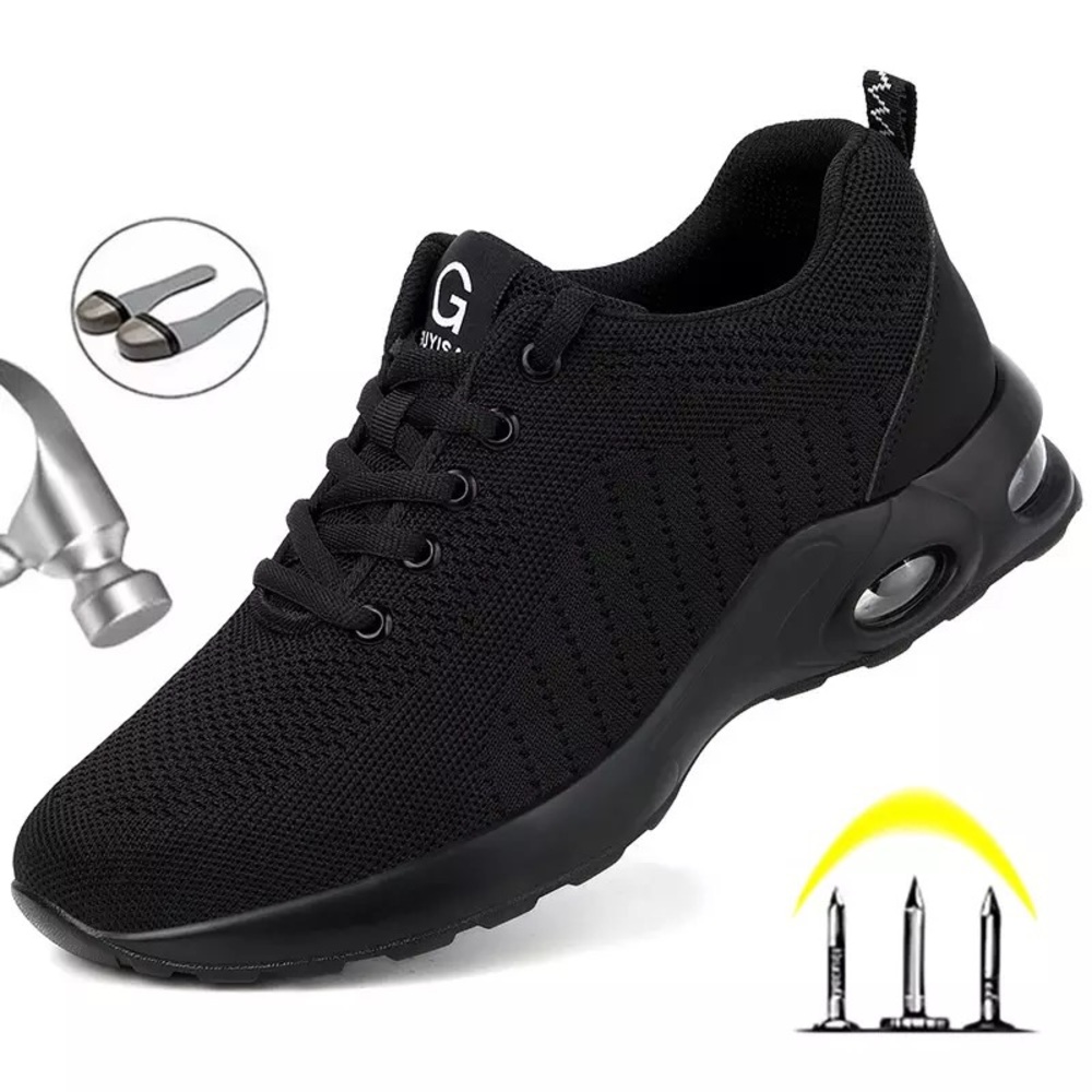 Men's work shoes with anti-slip steel toe cap
